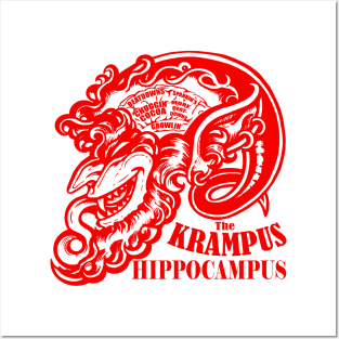 The Krampus Brain - Krampus Hippocampus - Red Color Version Posters and Art